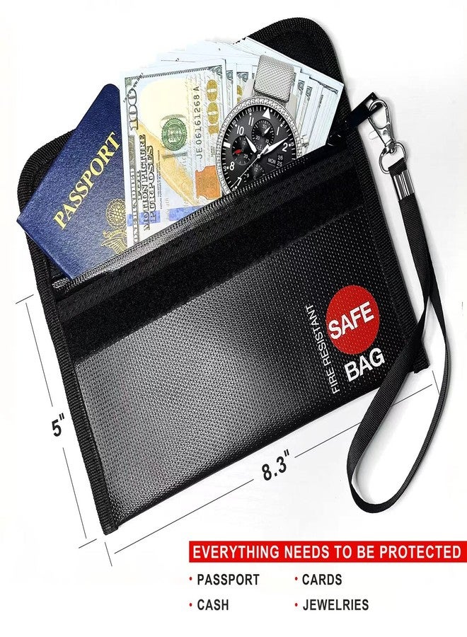 كولكيس حقيبة نقود مقاومة للحريق من كولكيس (8.3 × 5 بوصات)، عبوة من قطعتين، حقيبة نقود مقاومة للحريق والماء مع سحاب، حافظة نقود آمنة مقاومة للحريق، مناسبة للنقود والمجوهرات والأشياء الثمينة وجواز السفر - Image 3